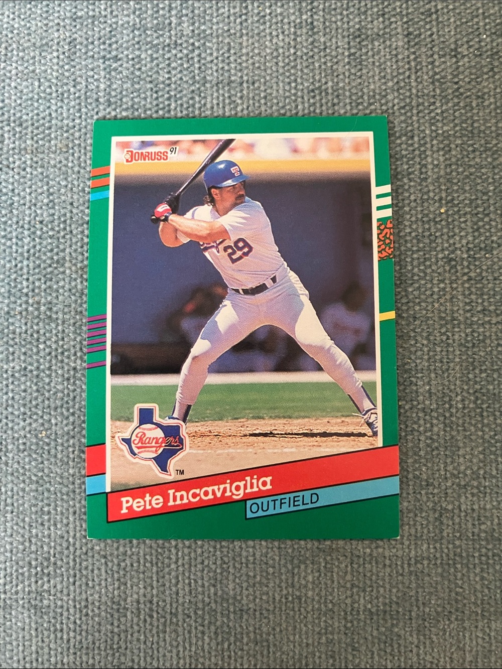1991 Donruss Texas Rangers Baseball Card Trading Card